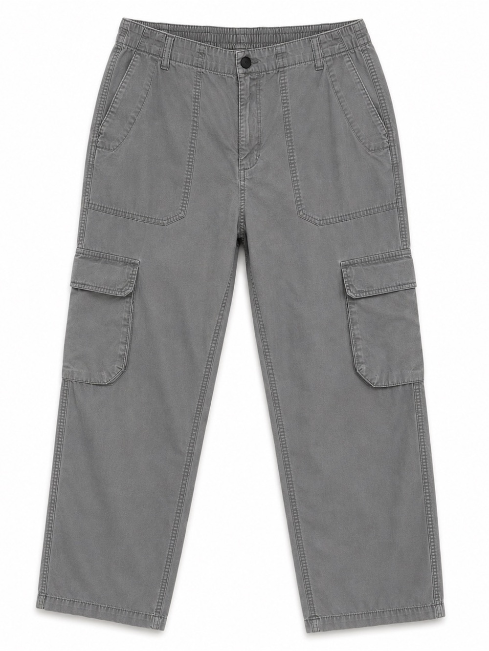 H&M - Men’s Grey Lightweight Cargo Pants - Size M -  100% Cotton - Utility Style - Picture 3 of 12
